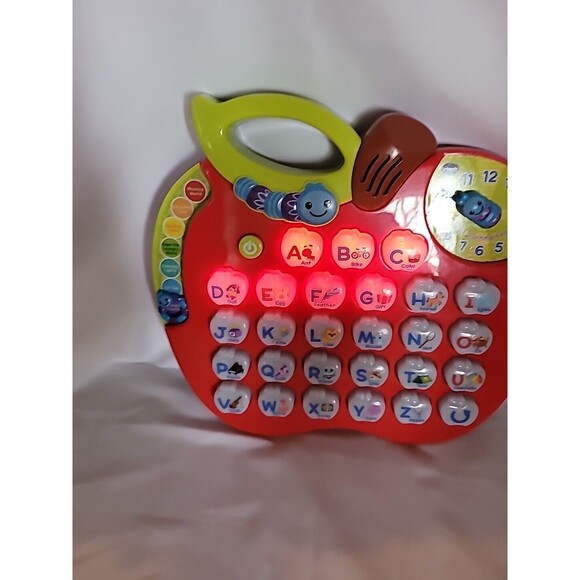VTech Alphabet Red Apple ABC Learning Toy Preschool Letters Music & Lights Works - Picture 6 of 13